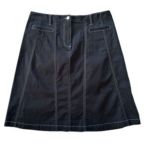 Vtg Y2K Telluride Clothing Co Black A-Line Cotton Skirt Sz 8 NWT Deadstock